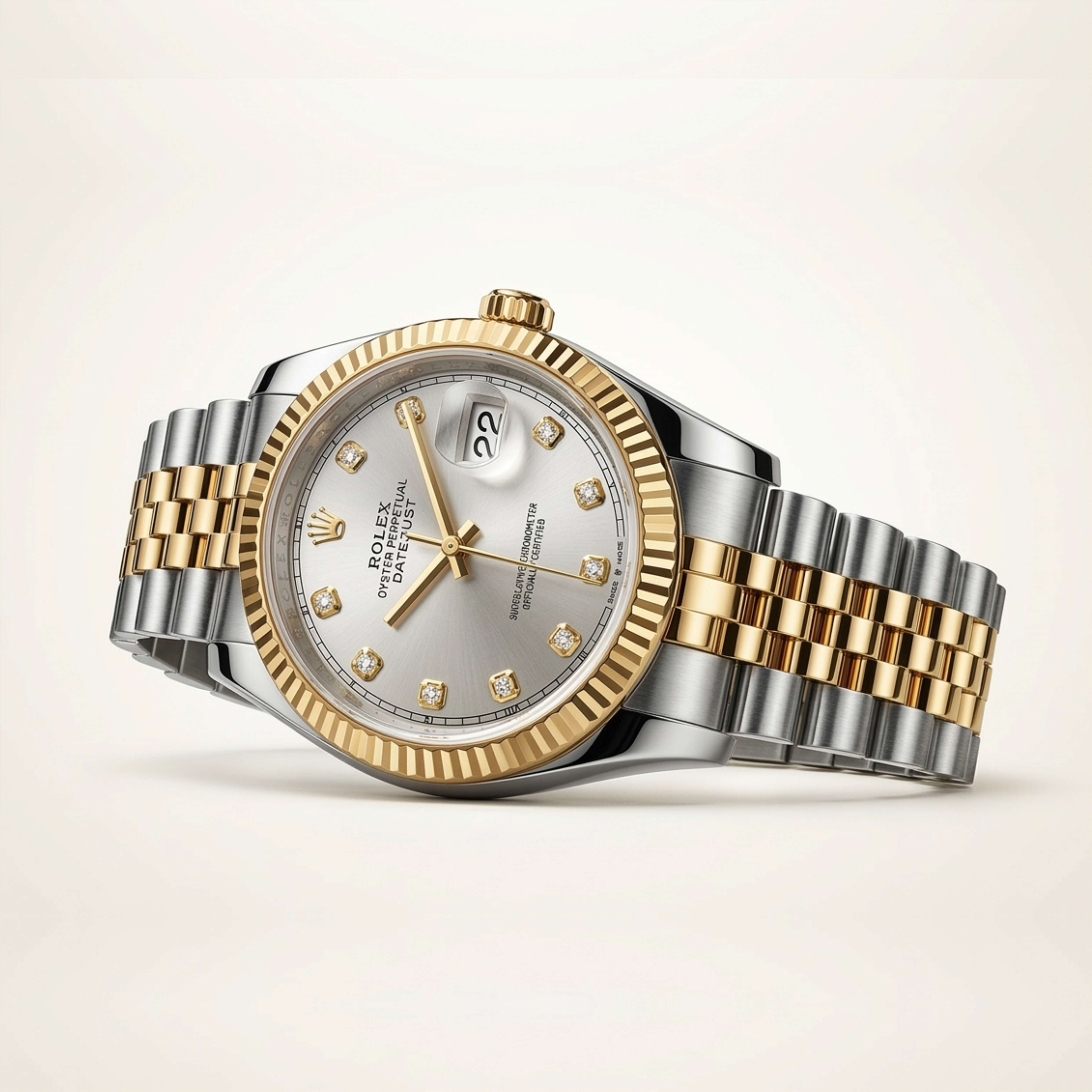 Rolex Datejust Two-Tone Jubilee Watch With Diamond Dial
