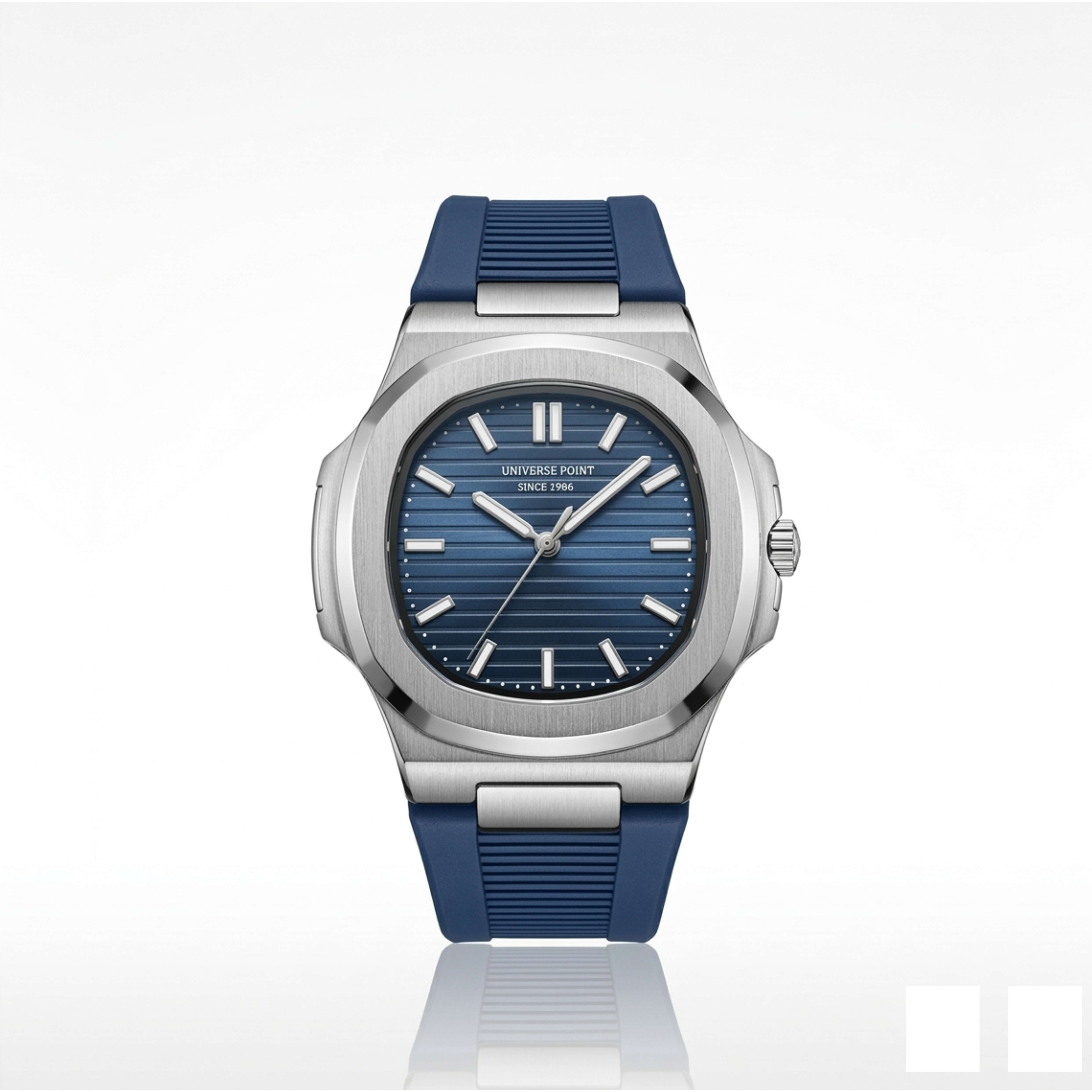 Universe Point Blue Octagonal Dial Sports Watch